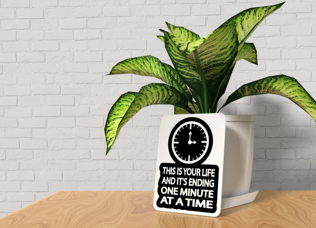 This Is Your Life And It's Ending One Minute At A Time Funny sign Home or Office