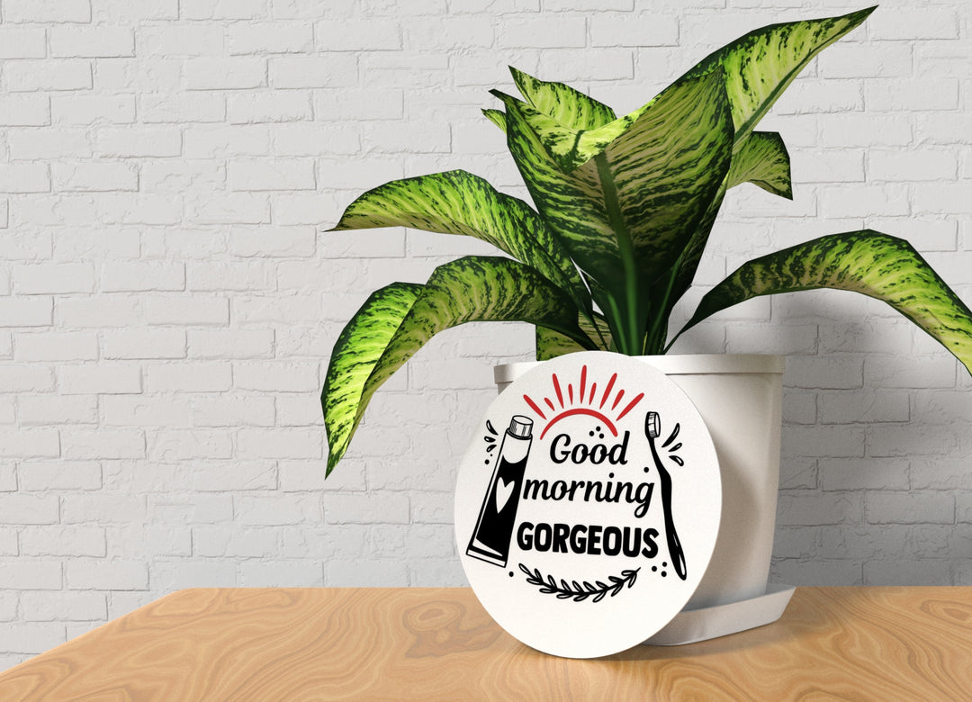 Good Morning Bathroom Sign – Funny Humor Wall Decor for Home and Office
