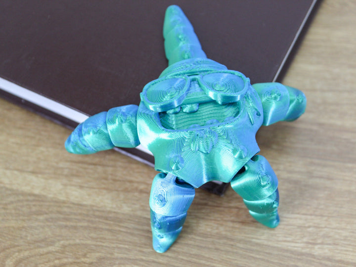 Fidget Jumbo STARFISH | Flexible Articulating 3d Printed Friendly Companion