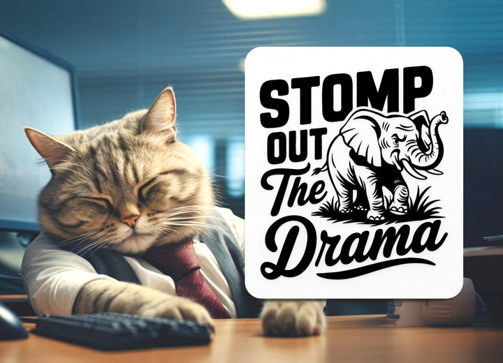 Stomp Out The Drama | Funny sign For Home or Office