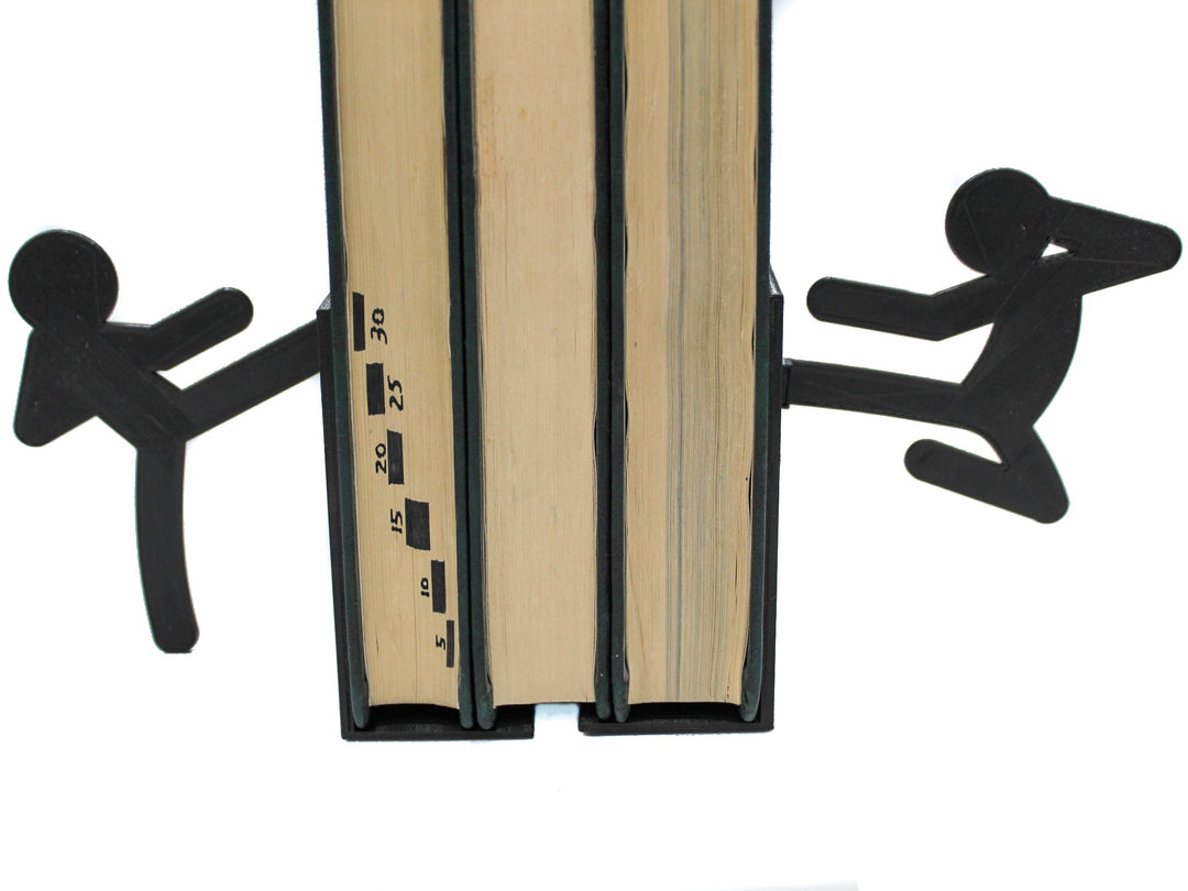 Stick Figure Bookends | Martial Arts / Karate Stickmen Book Stopper