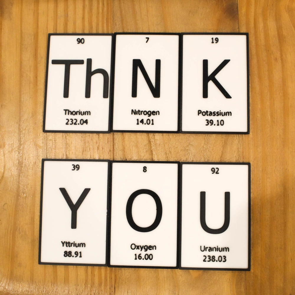 
  
  ThNKYOU | Periodic Table of Elements Wall, Desk or Shelf Sign
  
