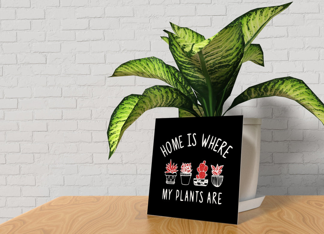 Home Is Where My Plants Are | Funny sign For Home or Office