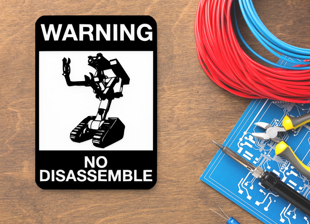 Warning No Disassemble | Funny Sign for Home or Office