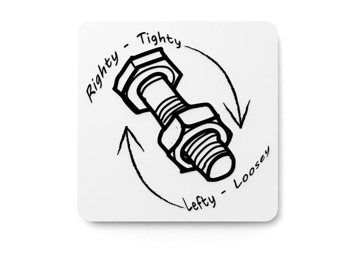 Righty Tighty Lefty Loosey | Funny Sign for Home or Office