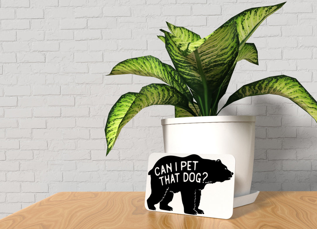 Can I Pet That Dog | Funny sign For Home or Office