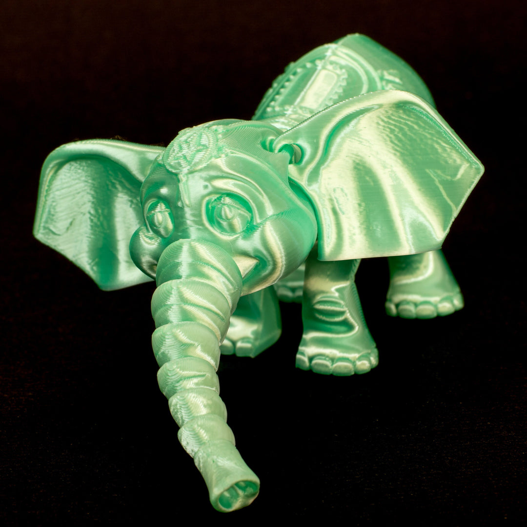 Jumbo Friendly Fidget Elephant | Flexible Articulating 3d Printed Companion