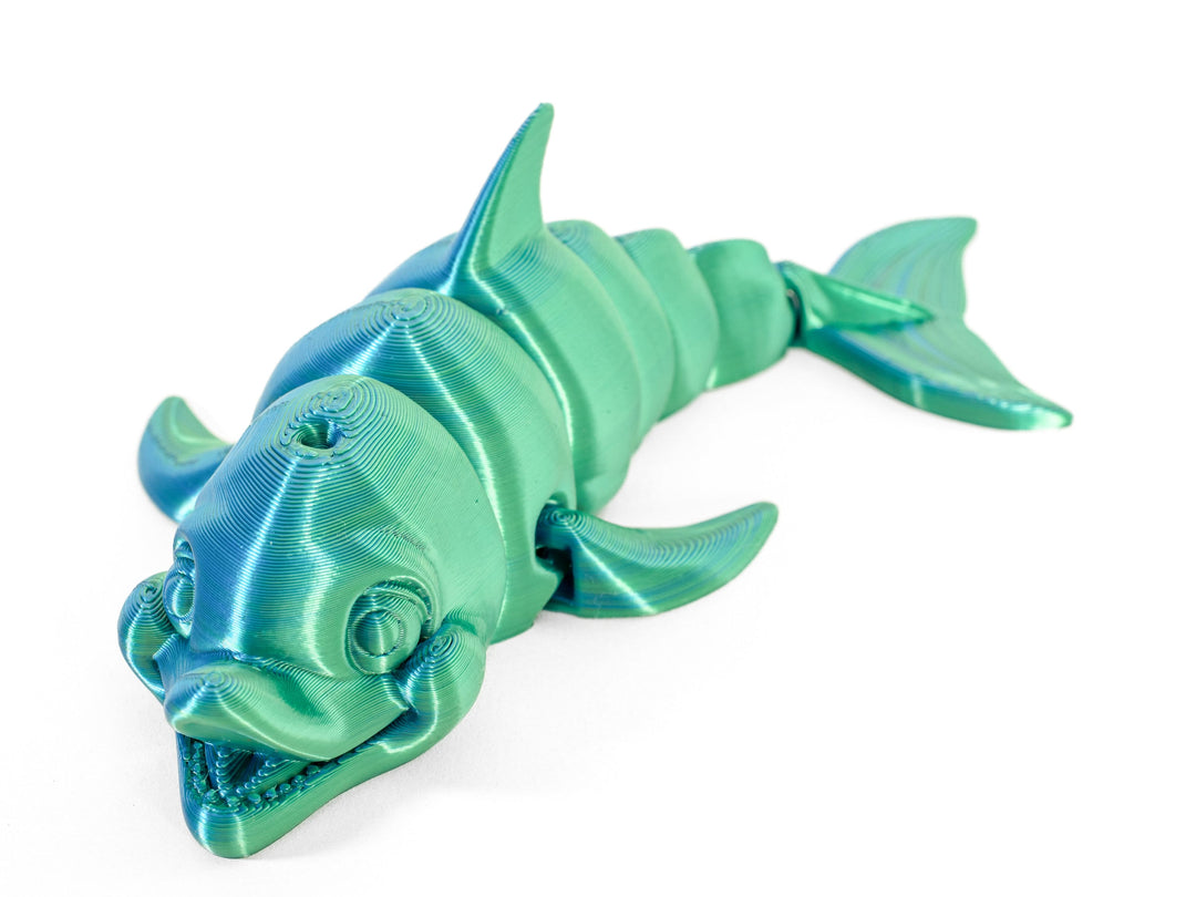 Jumbo Friendly Fidget Dolphin | Flexible Articulating 3d Printed Companion