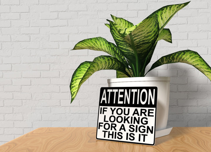 Attention | Funny 3D Sign for Home, Office, or Classroom Decor