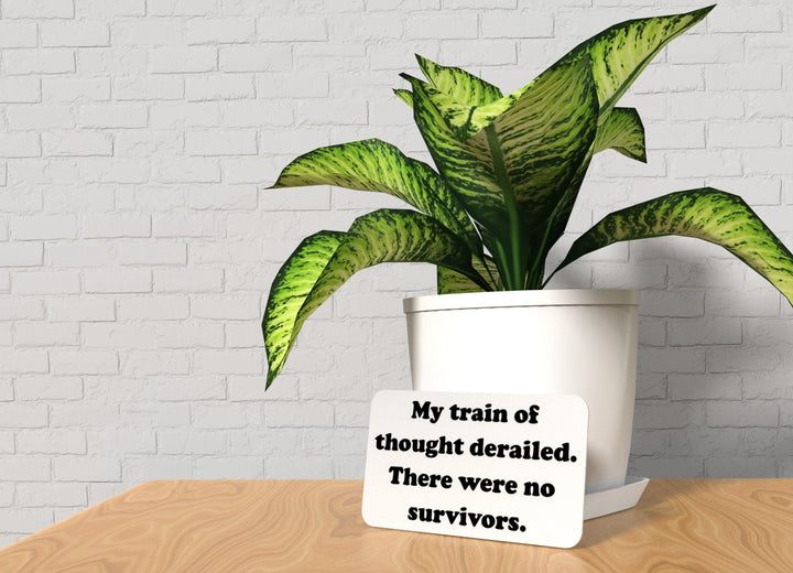 My Train Of Thought Derailed They Were No Survivors | Funny Sign Home or Office