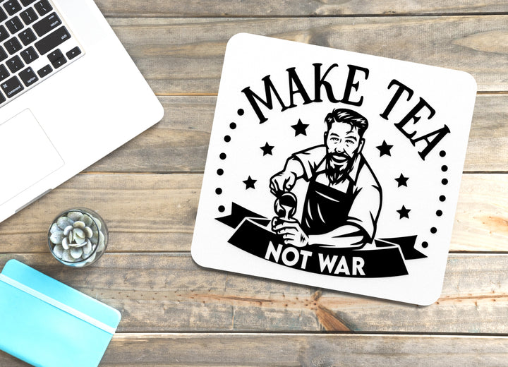 Bold 3D Printed Make Tea No War Sign Wall Art Durable PLA Sign for Restaurants,