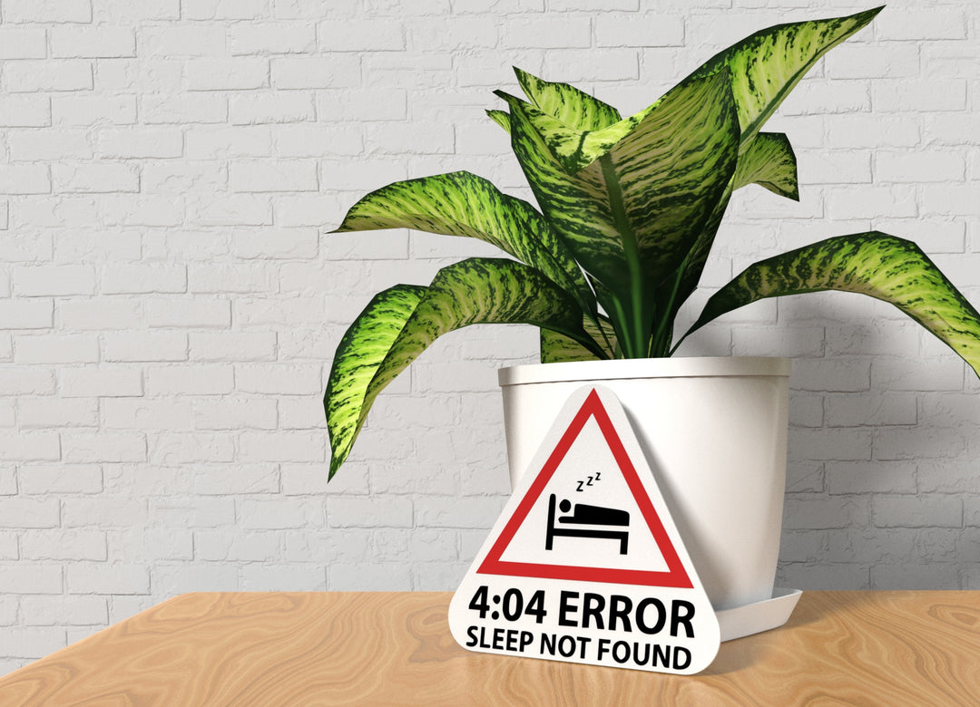 4.04 Error Sleep Not Found | Funny sign For Home or Office
