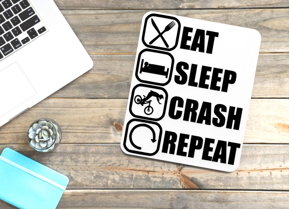 
  
  Eat Sleep Crash Repeat | Funny sign For Home or Office
  
