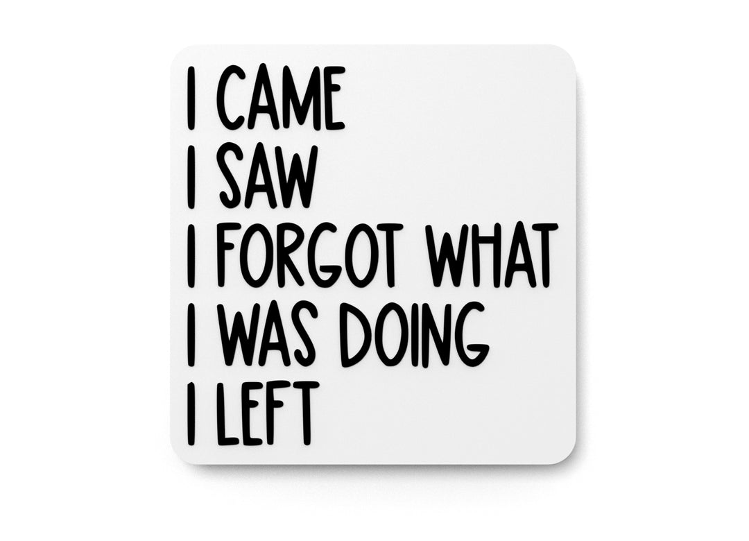 
  
  I Came I Saw I Forget What I Was Doing I Left | Funny sign For Home or Office
  
