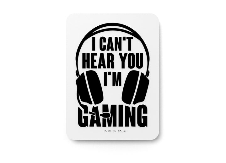 Bold 3D Printed I Can't Hear Sign Wall Art – Durable PLA Sign for Gym, Office