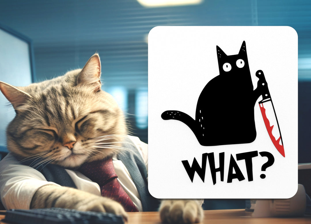 Cat What | Funny sign For Home or Office