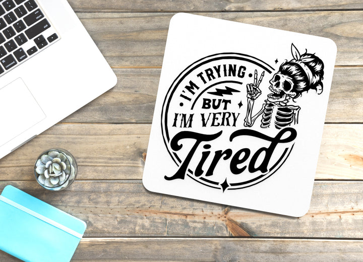 Bold 3D Printed I'm Trying Sign Wall Art – Durable PLA Sign for Gym, Office