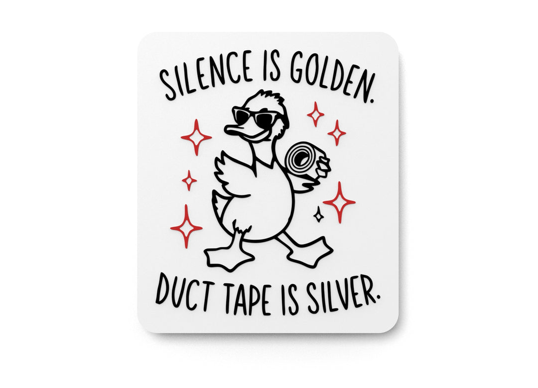 
  
  Silence Is Gold | Funny Sign for Office or Home Decor
  
