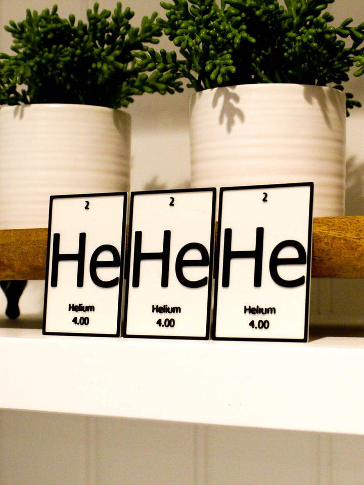 HeHeHe | Periodic Table of Elements Wall, Desk or Shelf Sign