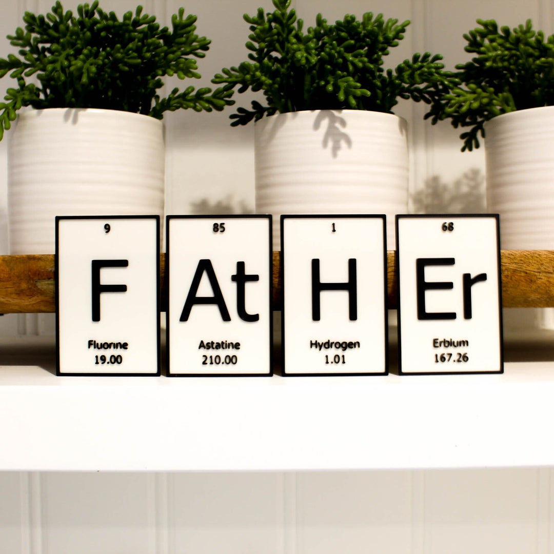 
  
  FAtHEr | Periodic Table of Elements Wall, Desk or Shelf Sign
  
