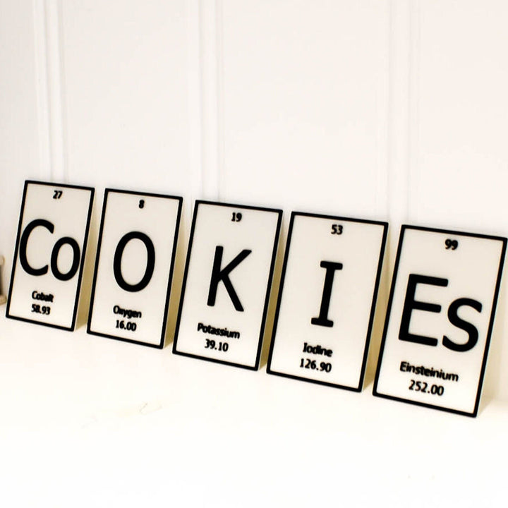 CoOKIEs | Periodic Table of Elements Wall, Desk or Shelf Sign