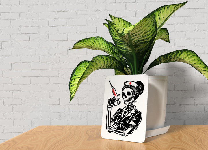 Scary Nurse Clipart Style | Funny Sign for Home or Office