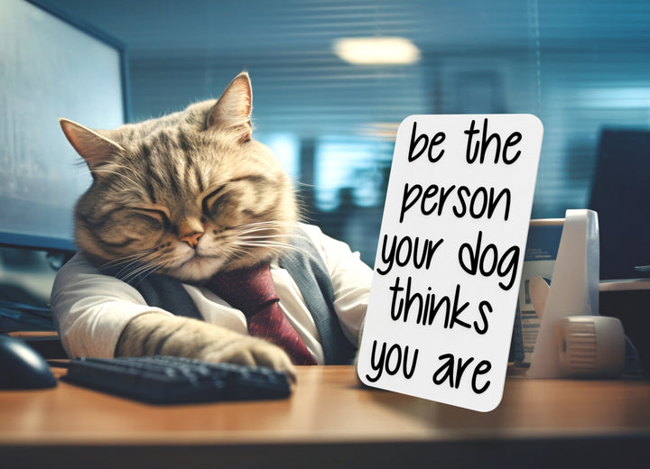 Be The Person Your Dog Thinks You Are | Funny sign For Home or Office