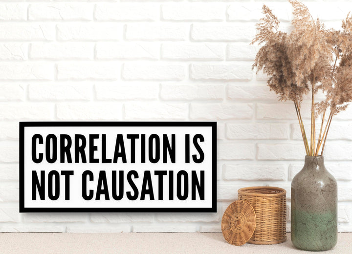 Correlation Is Not Causation | Funny Smart Sign for Office or Classroom Decor