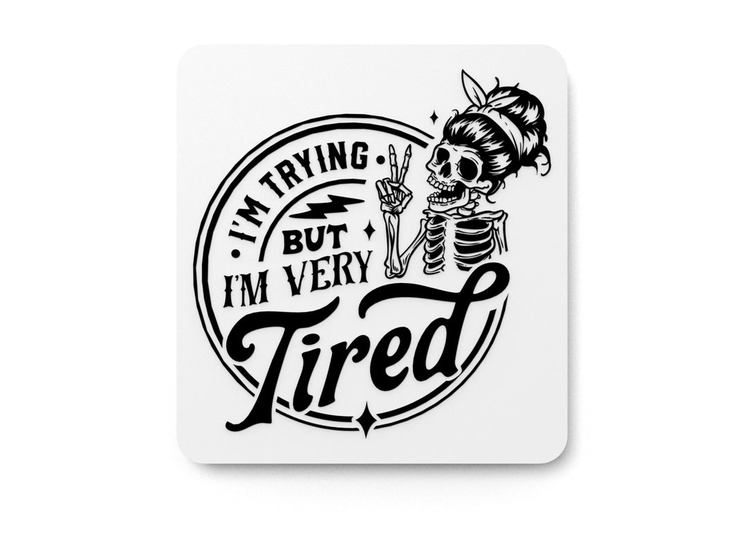 Bold 3D Printed I'm Trying Sign Wall Art – Durable PLA Sign for Gym, Office