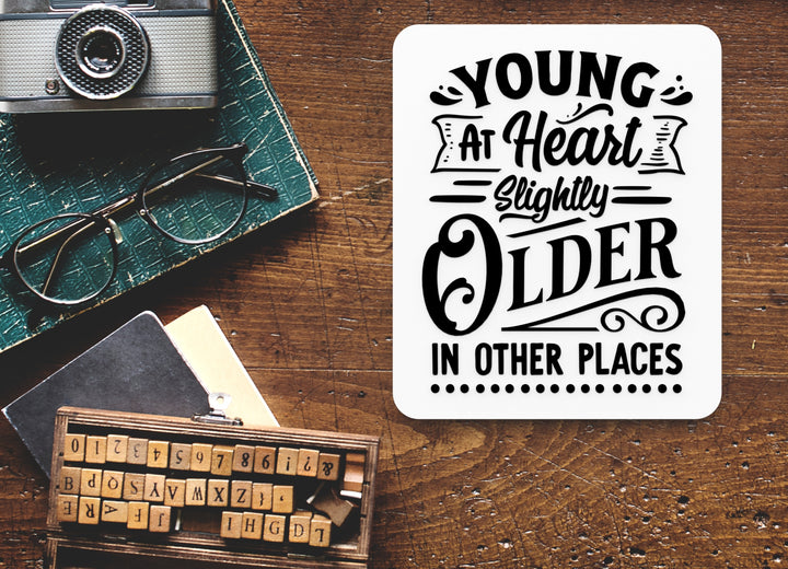Bold 3D Printed Young At Heart Man People Wall Art – Durable PLA Sign For Office