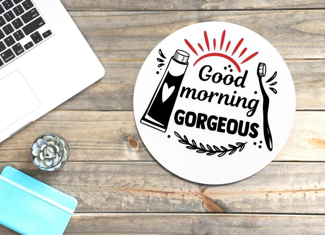 Good Morning Bathroom Sign – Funny Humor Wall Decor for Home and Office