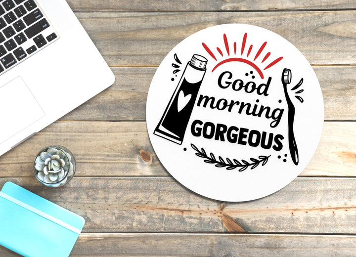 Good Morning Bathroom Sign – Funny Humor Wall Decor for Home and Office