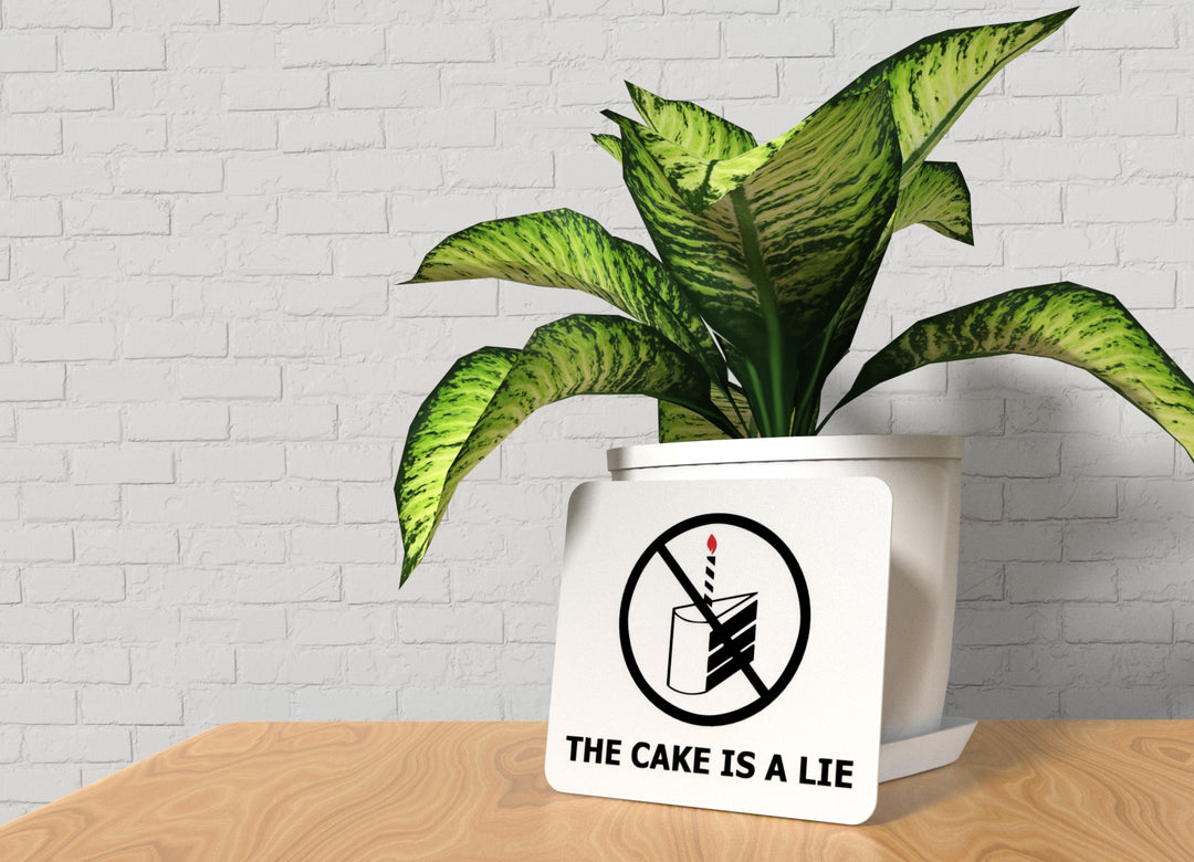 Bold 3D Printed The Cake Lie Sign Wall Art – Durable PLA Sign for Gym, Office