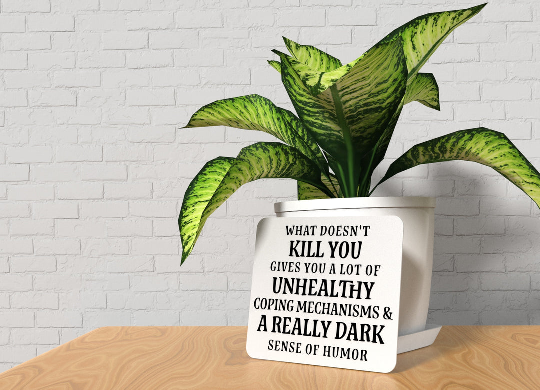 What Doesn't Kill You Gives You A Lot Of Unhealthy| Funny Sign for Home & Office