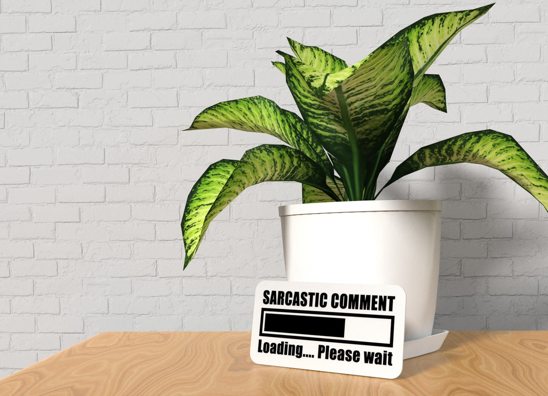 Sarcastic Comment Loading Please Wait | Funny Sign for Home or Office