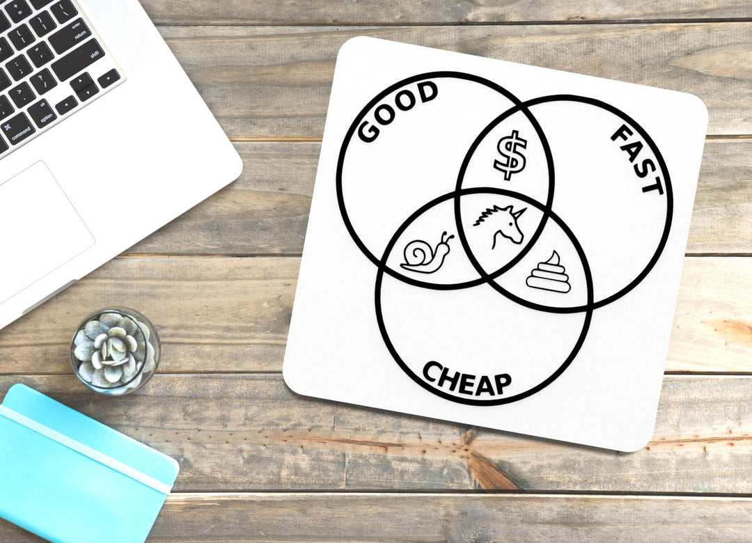 Good Fast Cheap | Funny Sign for Home or Office