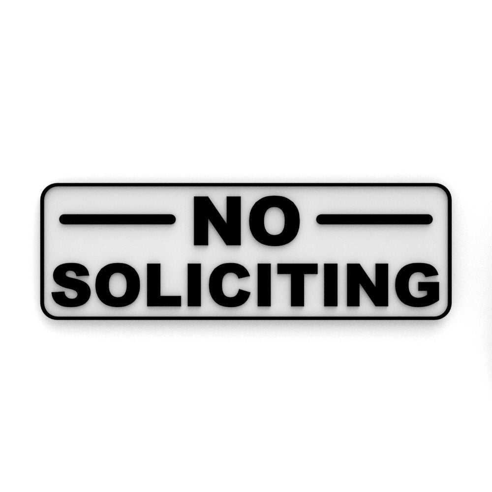 
  
  Sign | No Soliciting
  
