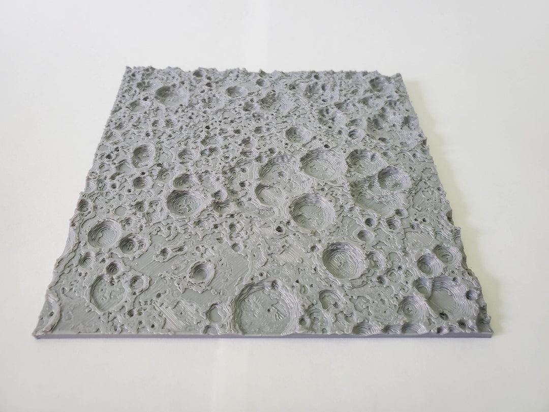 NASA 3D Topography model of the NEAR and FAR sides of the moon - 1 cm = 30 km