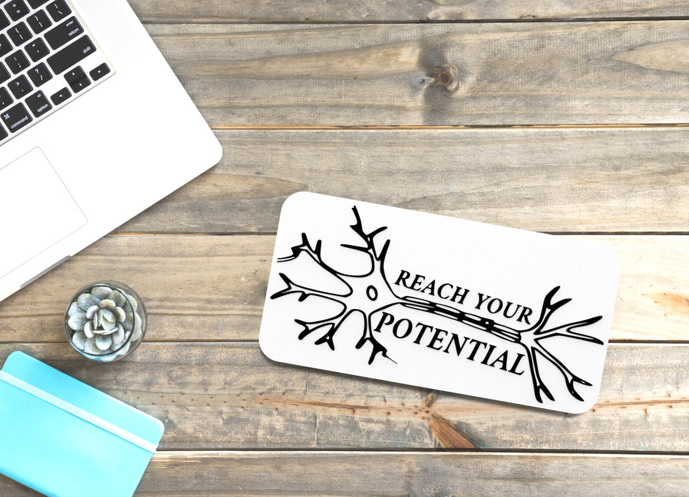 
  
  Reach Your Potential | Funny Sign for Home or Office
  
