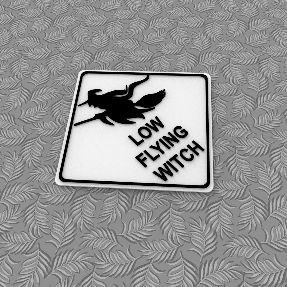 Funny Sign | Low Flying Witch