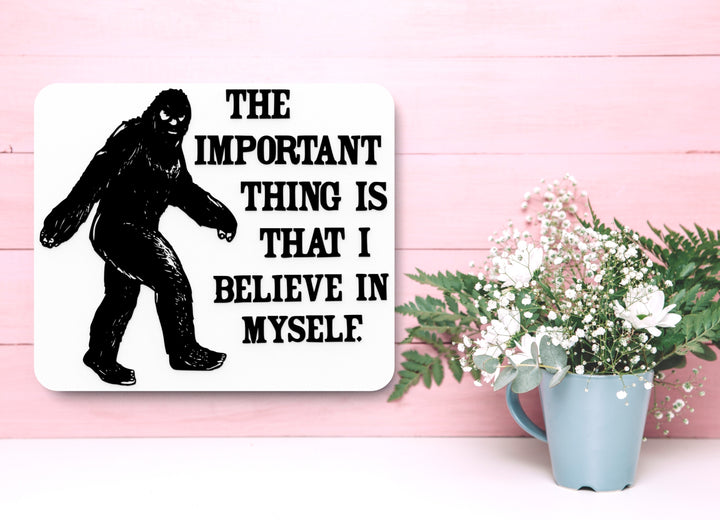 The Important Thing Is That I Believe In Myself | Funny sign For Home or Office