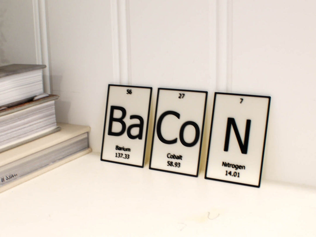 BaCoN | Periodic Table of Elements Wall, Desk or Shelf Sign