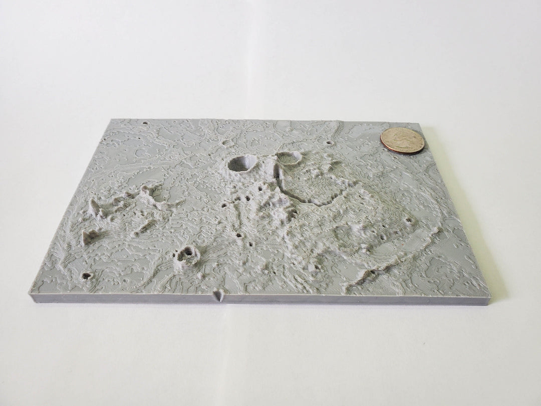 3D Topography map of the Aristarchus region on the moon