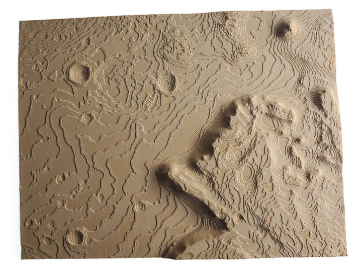 Mars 3D Topography Model of Jezero Crater Delta - the Perseverance Landing Site