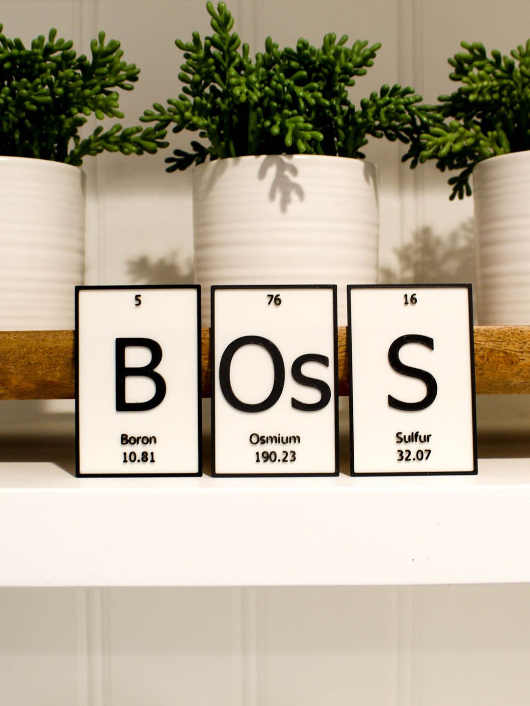 
  
  BOsS | Periodic Table of Elements Wall, Desk or Shelf Sign
  
