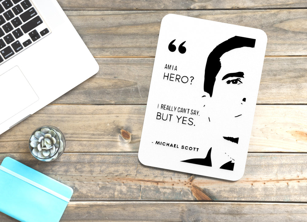 
  
  AMIA Hero? I Really Can't Say But Yes | Funny Sign for Home or Office
  
