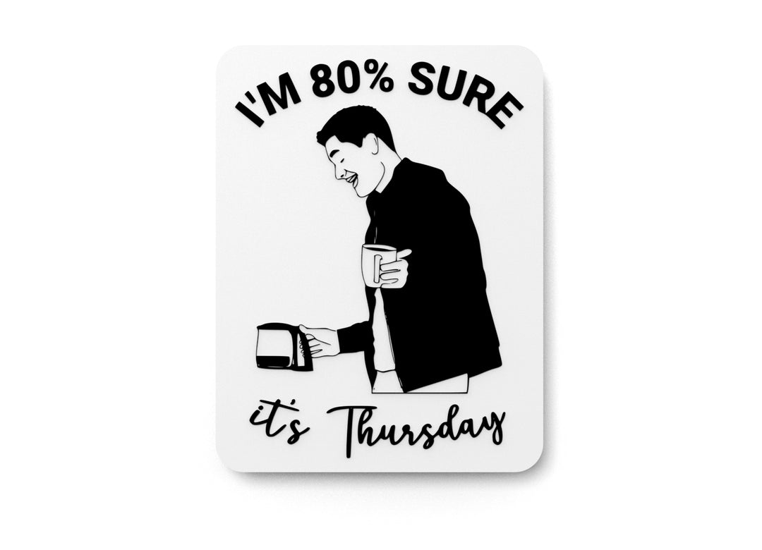 
  
  I'm 80% Sure It's Thursday | Funny Sign for Home or Office
  
