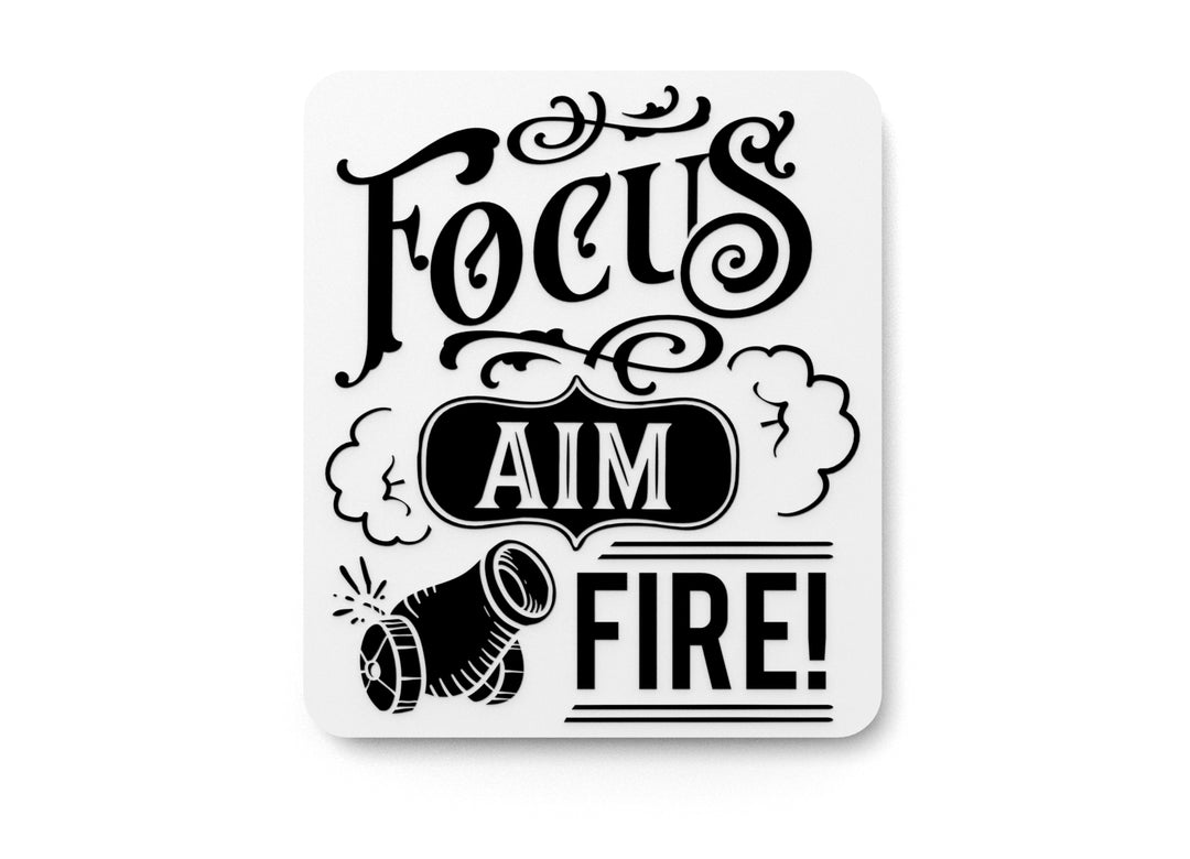 Focus and Fire Bathroom Sign – Funny Humor Wall Decor for Home and Office