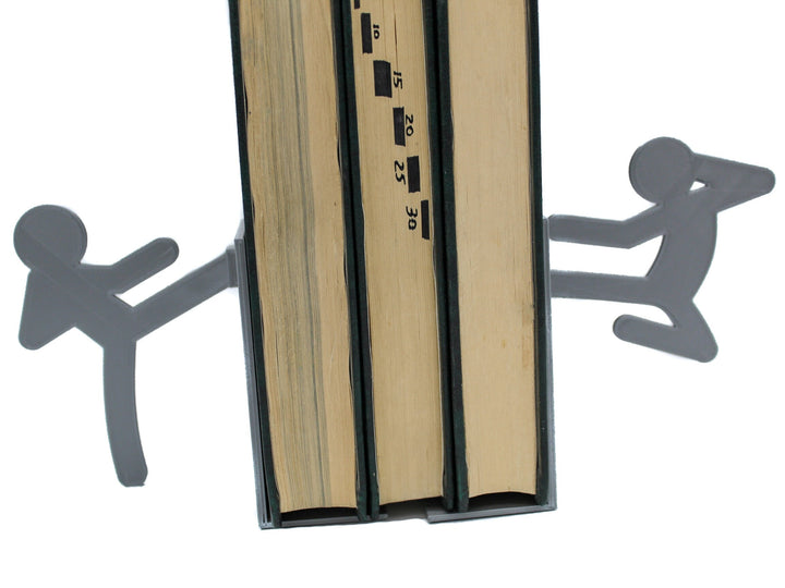 Stick Figure Bookends | Martial Arts / Karate Stickmen Book Stopper