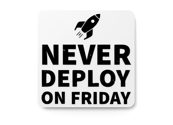 Never Deploy On Friday | Funny sign For Home or Office